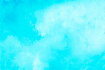 Blue abstract gradient watercolor background painting with colorful paint splatter pattern texture