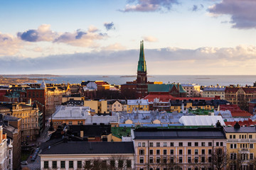 Aerial view of Helsinki, capital of Finland