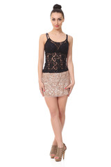 Sexy girl posing on white background