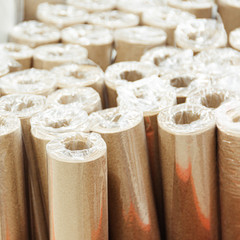grey kraft wrapping paper in rolls