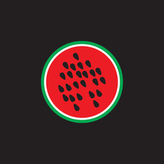 Watermelon vector.Fresh watermelon illustration.