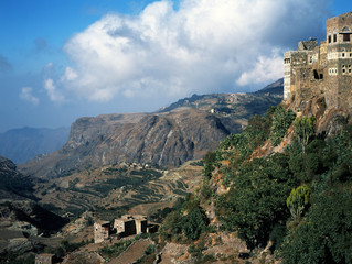 Yemen. The villages in the Harraz mountains