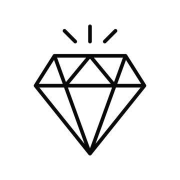 diamond vector isolated icon