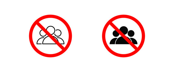 forbidden people isolated sign icon