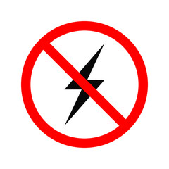 warning energy isolated icon