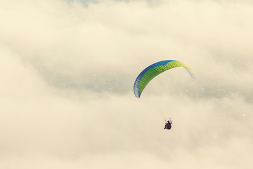 paraglider in the sky