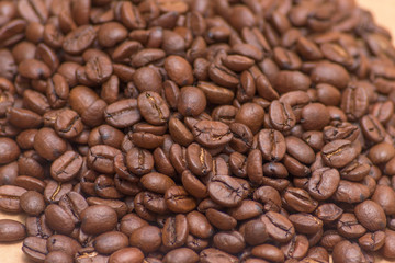 Roasted coffee beans background