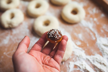 delicious donuts on the table