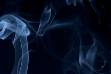 Myistic and abstract photo of blue Smoke