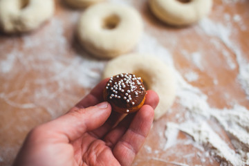 delicious donuts on the table