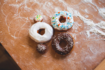 delicious donuts on the table