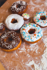 delicious donuts on the table