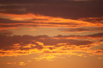 beautiful sunset sky with clouds background texture