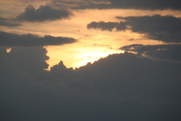 beautiful sunset sky with clouds background texture