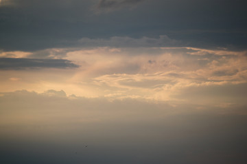beautiful sunset sky with clouds background texture