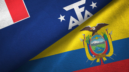 French Southern and Antarctic Lands and Ecuador two flags