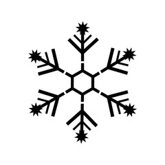 Simple flat design line snowflakes set for Christmas design. Vector illustration