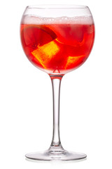 Aperol spritz glass isolated