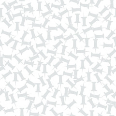 Vector Gray Tacks Scattered on White Background Seamless Repeat Pattern. Background for textiles, cards, manufacturing, wallpapers, print, gift wrap and scrapbooking.