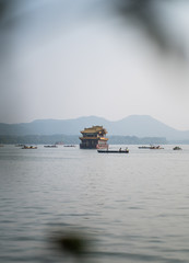 Big Asian Boat in west lake hangzhou