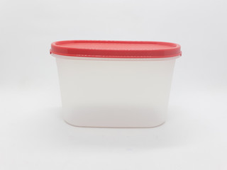 Colorful Artistic Modern Plastic Food Container for Kitchen Snack or Seasoning Storage Appliances in White Isolated Background