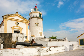 Fototapeta na wymiar Macau Guia Lighthouse - Macao City Landmark, China