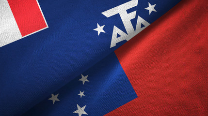 French Southern and Antarctic Lands and Samoa two flags