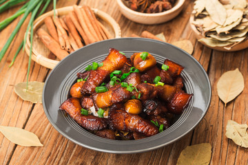 Braised Pork with Chestnuts,Chinese food