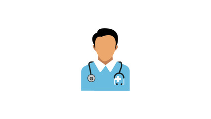  Illustration of a doctor design isolated on a white background