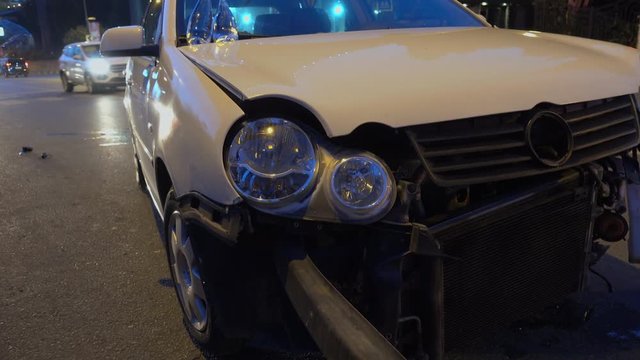 Car crash accident on the road.