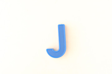 Isolated colorful letter over white background
