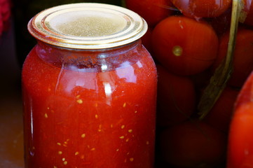 jar of cherry tomatoes