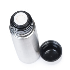 Steel travel thermos