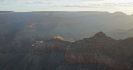 Deep Canyons of the Grand Canyon National Park created by the Colorado River in Arizona, USA.