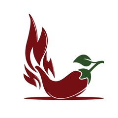 Extremely super hot red chili Logo