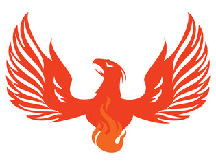Obraz premium Phoenix bird vector illustration