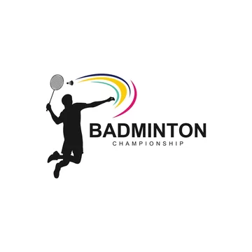 Badminton logo design Royalty Free Vector Image