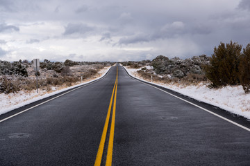 Winter on Cedar Mesa. Clear roads.