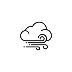 wind clouds Icon vector isolated on white background