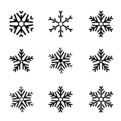 Cute snowflakes collection 