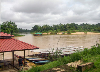 Naklejka premium Pahang River in Malaysia