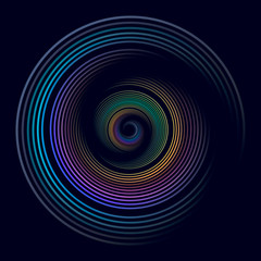 Colored artistic futuristic light art