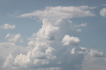 Sky with clouds close up background texture