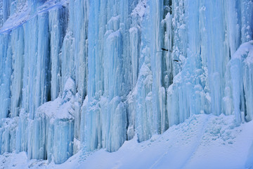 Landscape of an ice cave exterior, Grand Island National Recreation Area, Lake Superior, Michigan's Upper Peninsula, USA