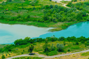 Panoramic view of Mtskheta, The Old Town Lies At The Confluence Of The Rivers Mtkvari And Aragvi. Svetitskhoveli Cathedral, Ancient Georgian Orthodox Church