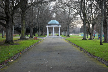 Gazebo in a european park 