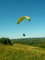 paragliding in the mountains