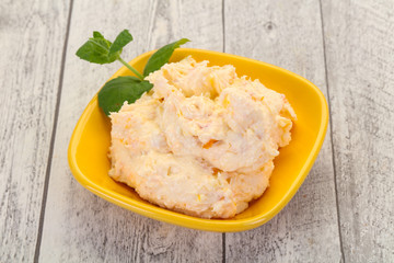 Curd with dry apricot