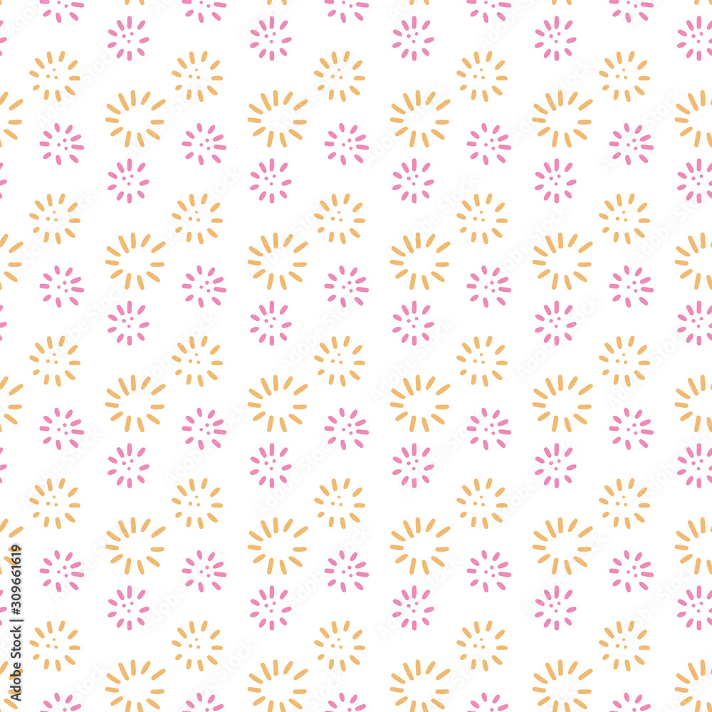 Aufkleber vector seamless pattern with ink circle textures. abstract seamless background with colorful firewor