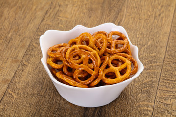 Salted tasty pretzel
